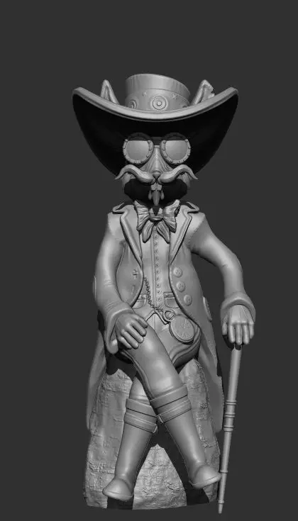 Syrus The Steampunk Rabbit 3D print model_0