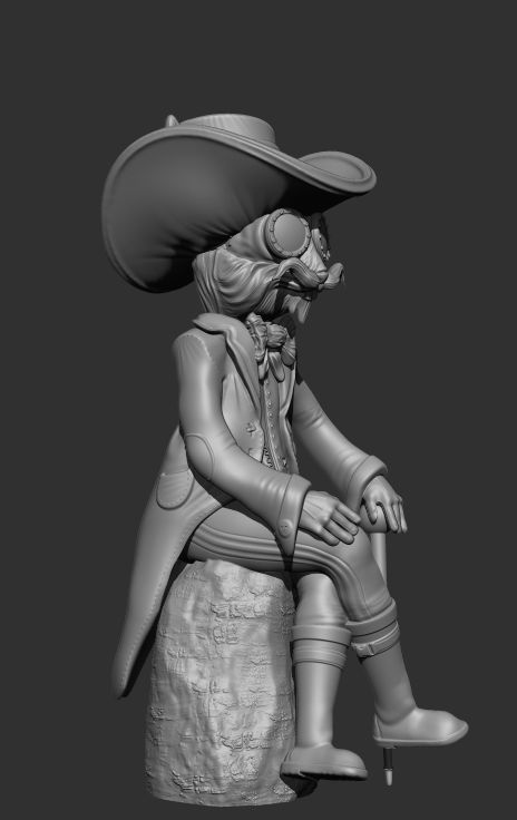 Syrus The Steampunk Rabbit 3D print model_1