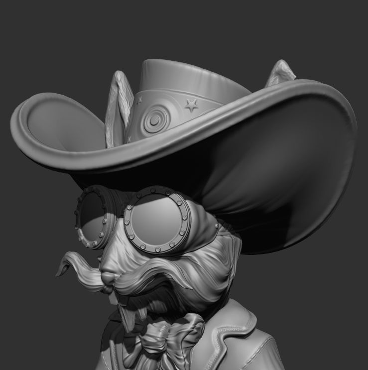Syrus The Steampunk Rabbit 3D print model_3