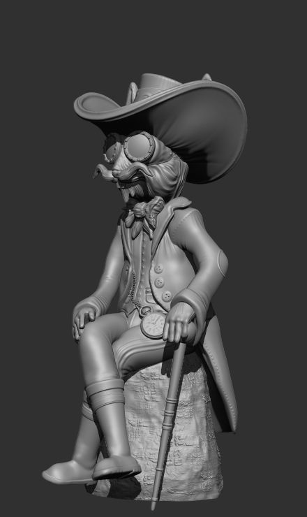 Syrus The Steampunk Rabbit 3D print model_2