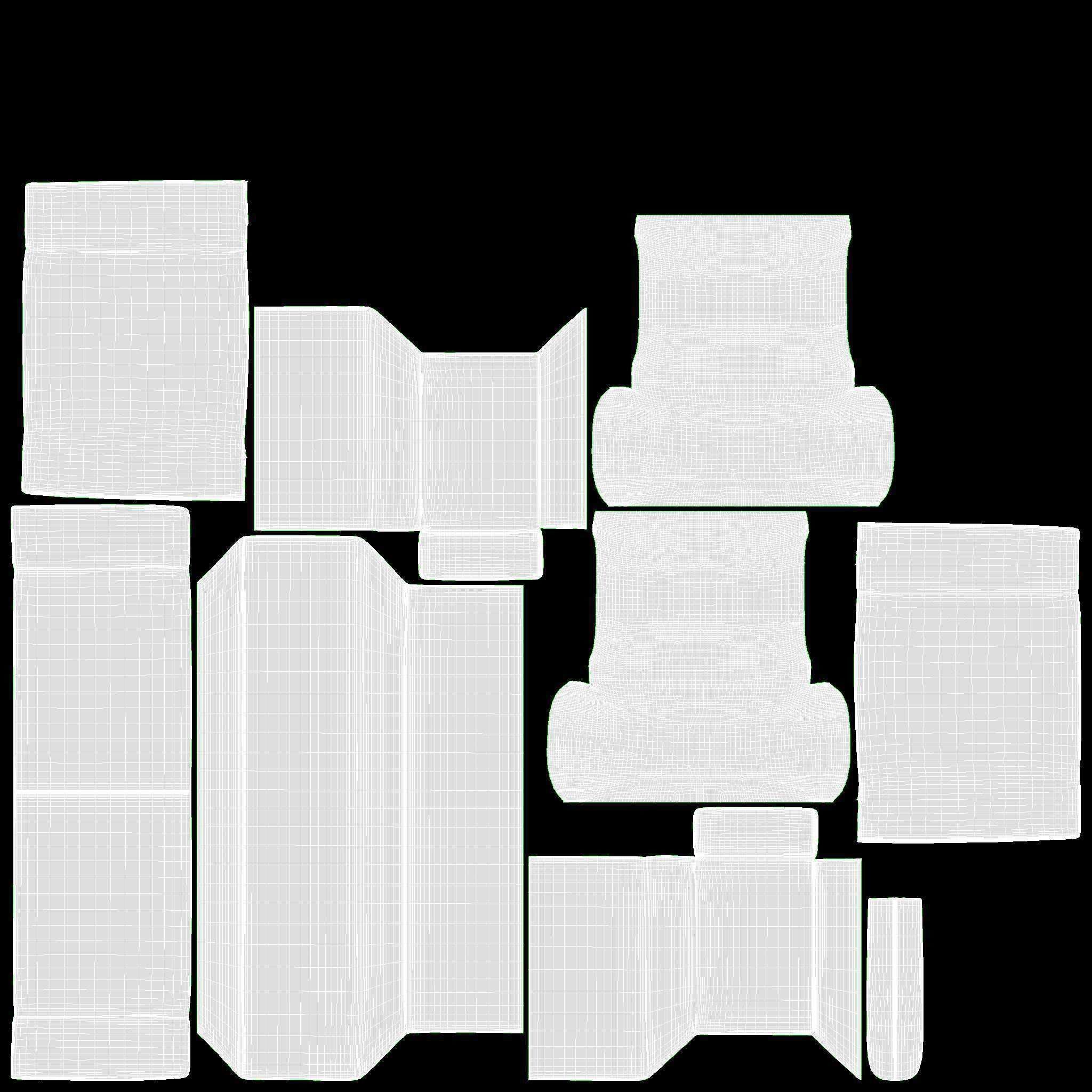 Scandinavian sofa with pillows 3D model_13