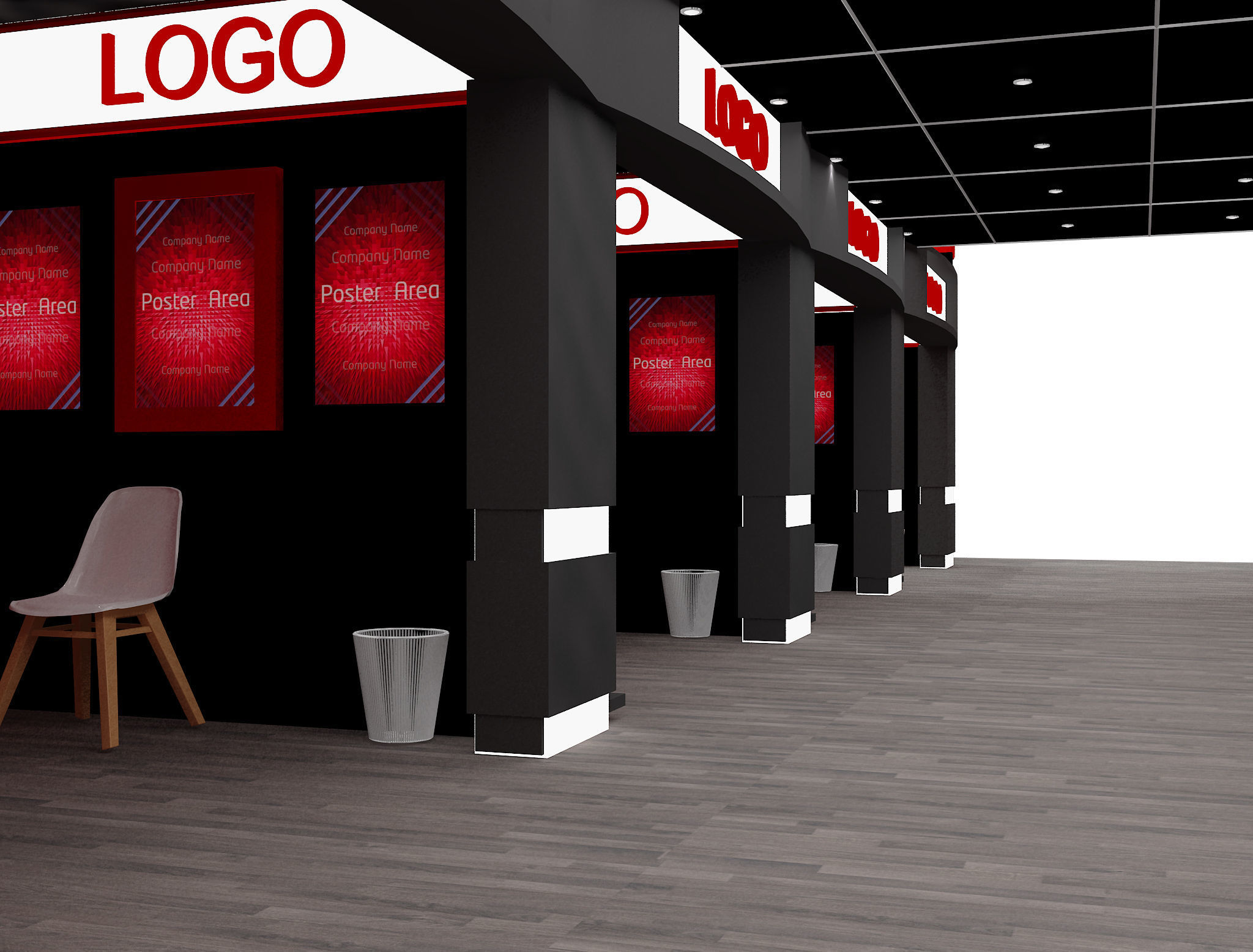 Booth Exhibition Stand a583a 3D model_18