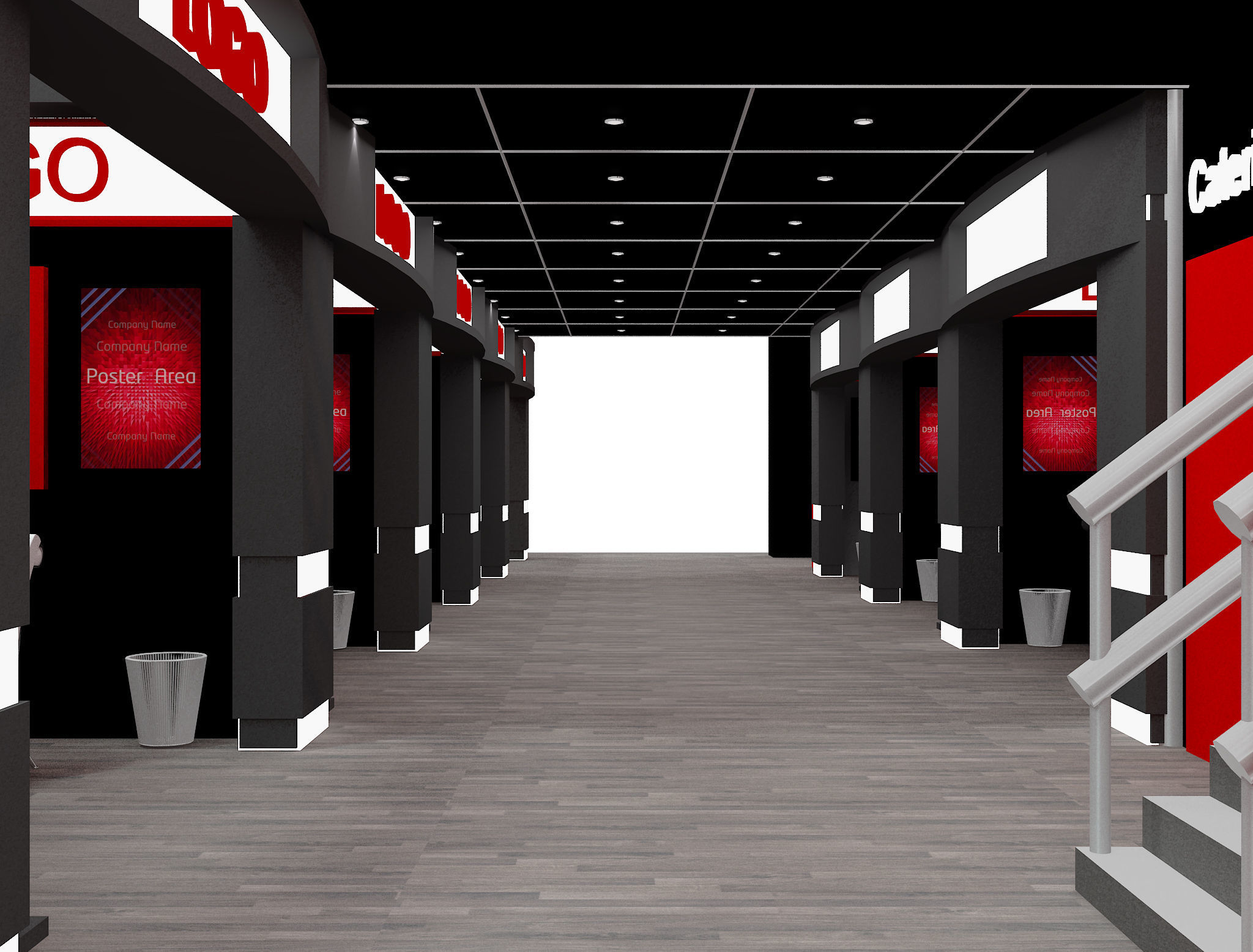 Booth Exhibition Stand a583a 3D model_14
