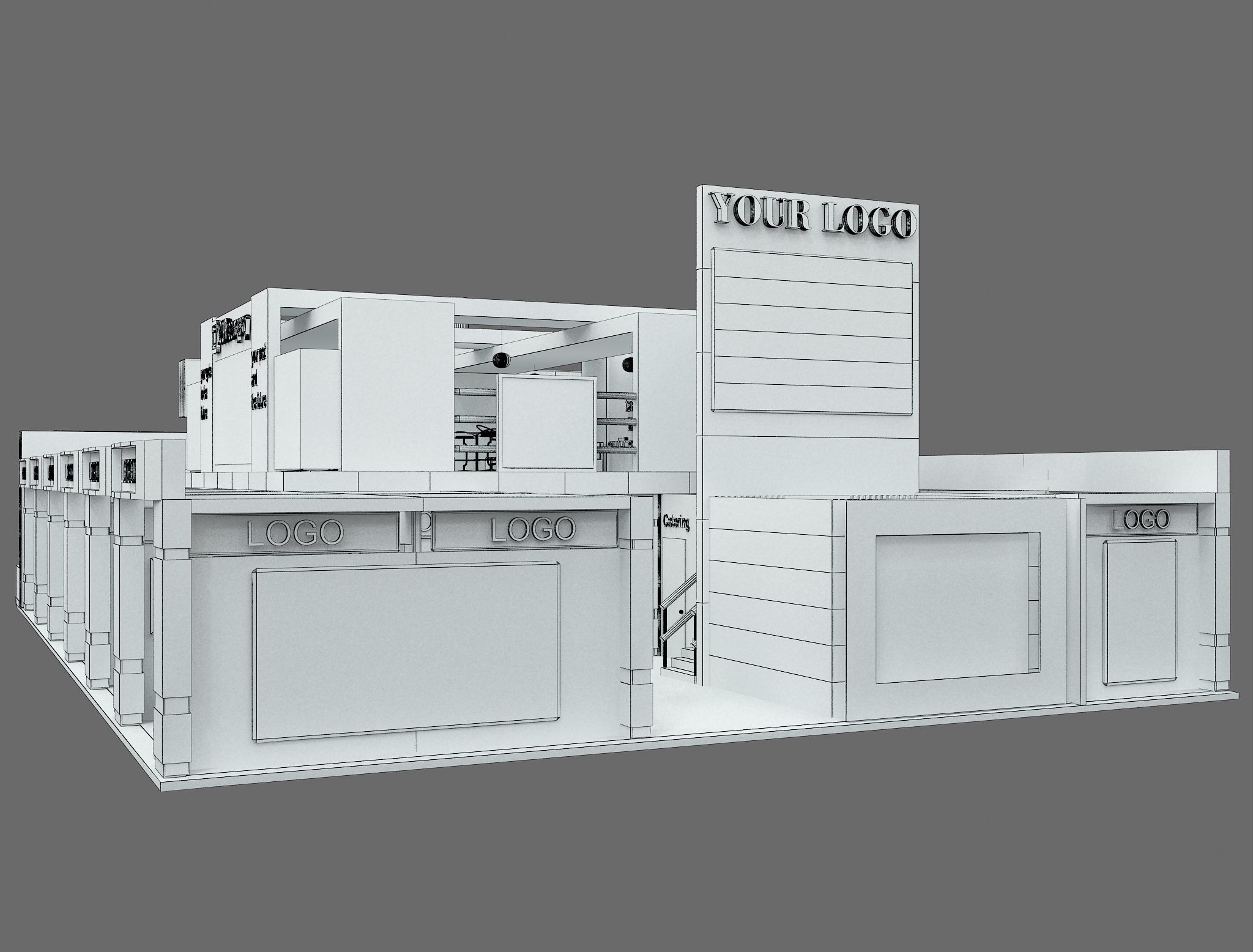 Booth Exhibition Stand a583a 3D model_25