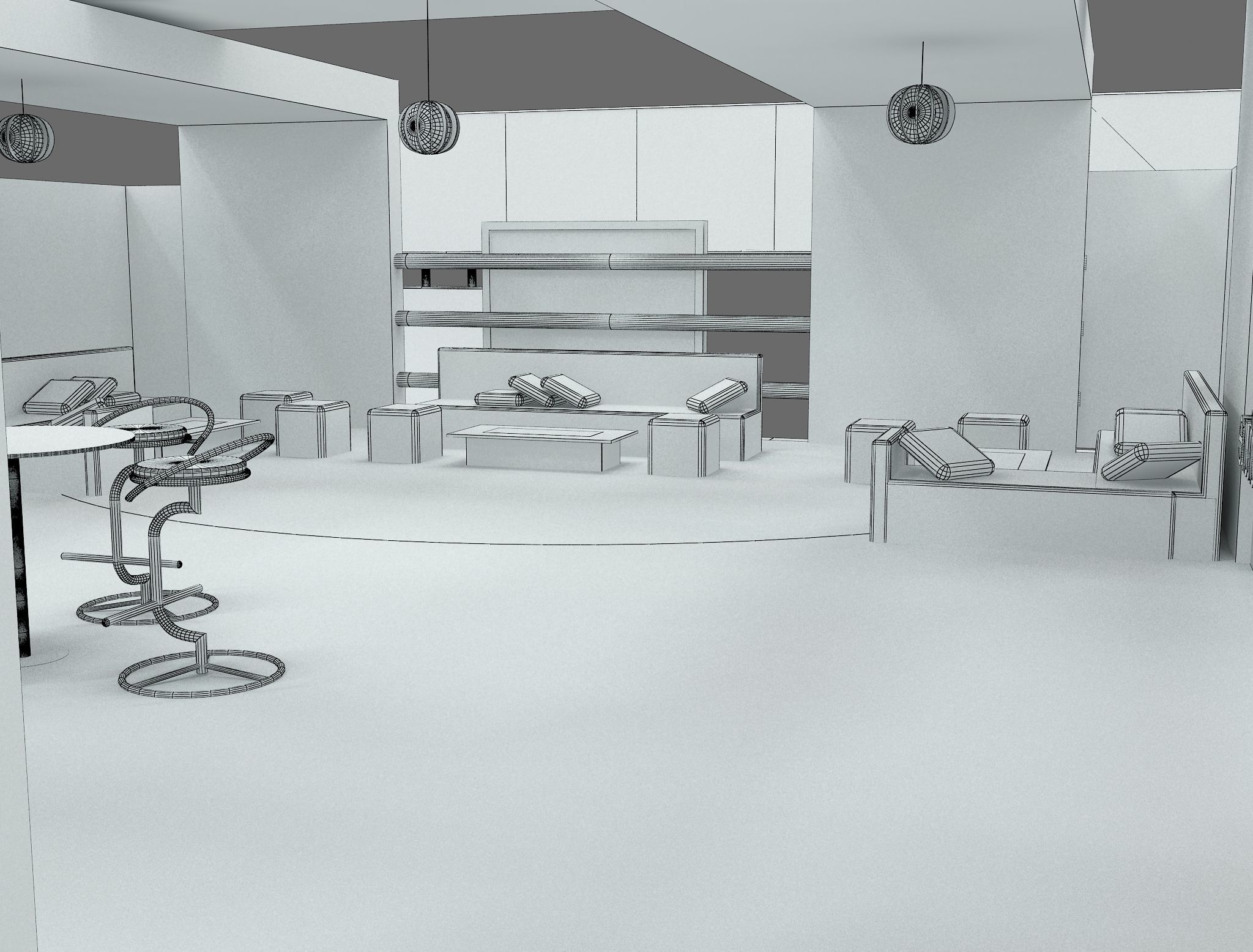 Booth Exhibition Stand a583a 3D model_13