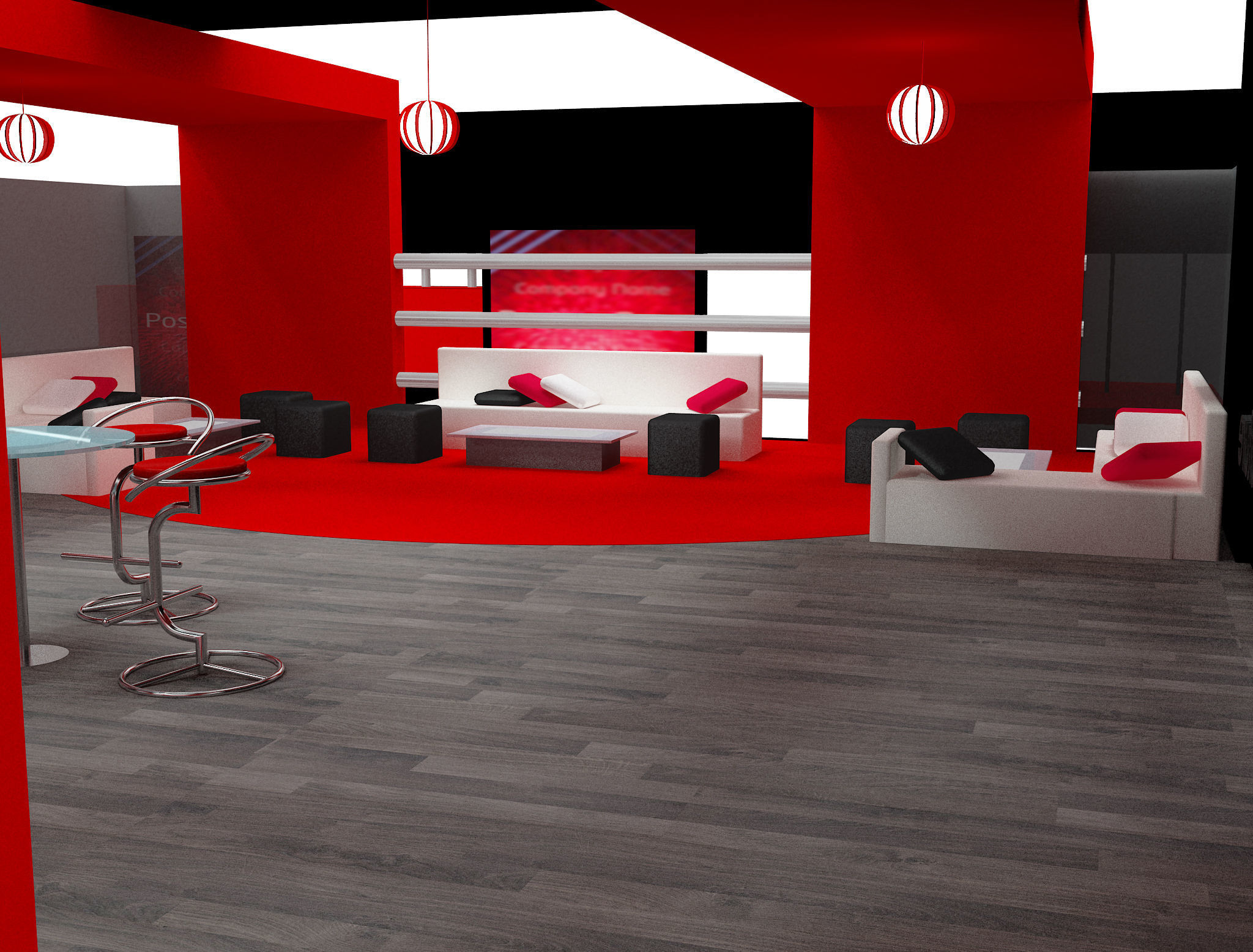 Booth Exhibition Stand a583a 3D model_12