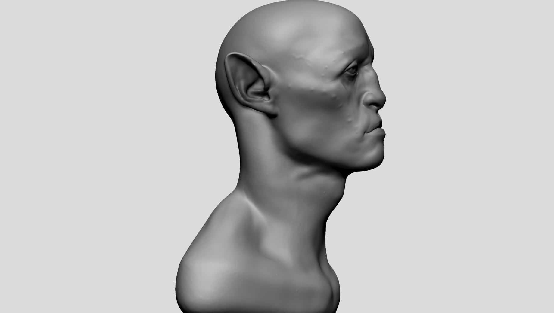 Creature Head v23 3D model_2