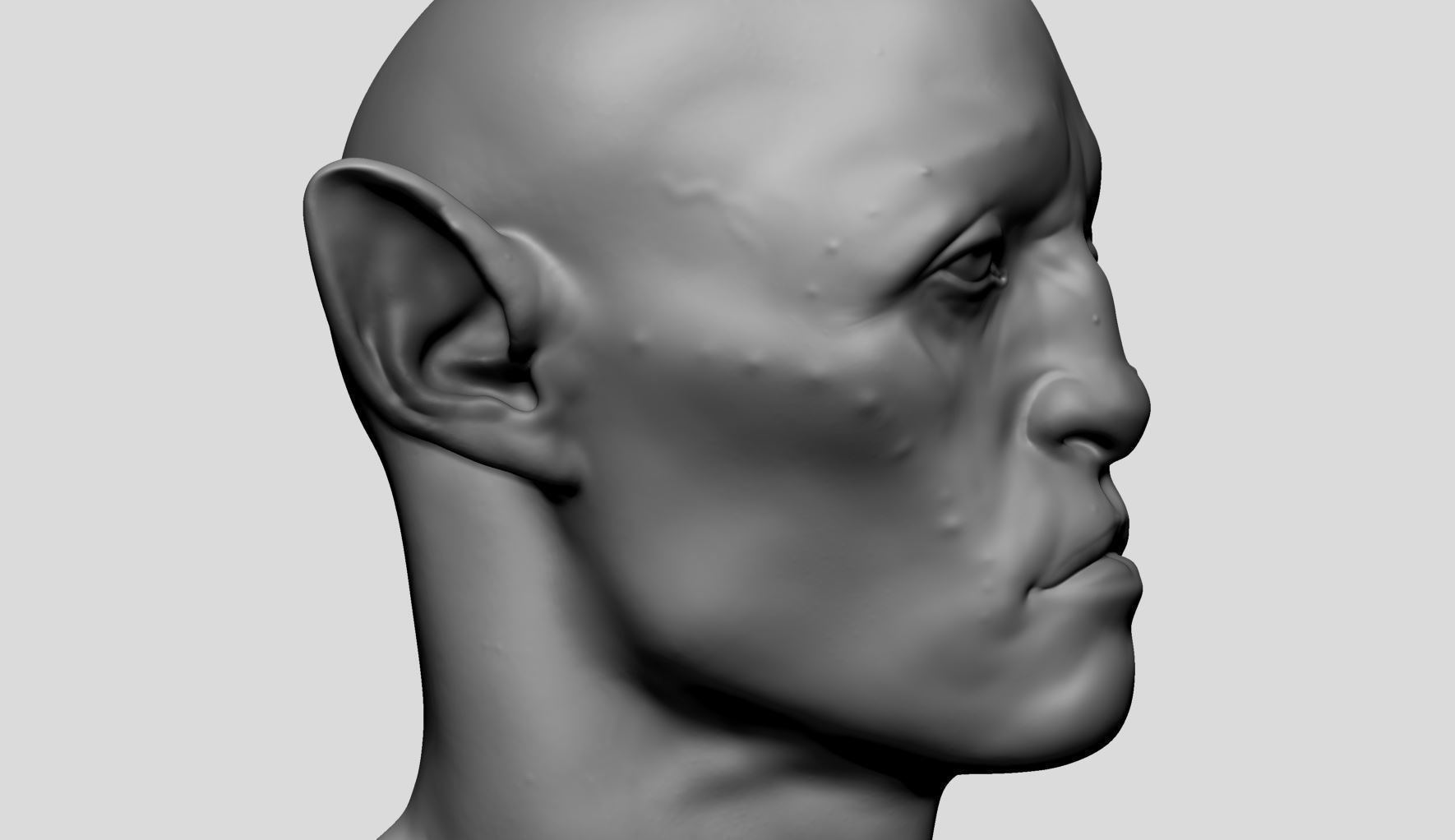 Creature Head v23 3D model_9