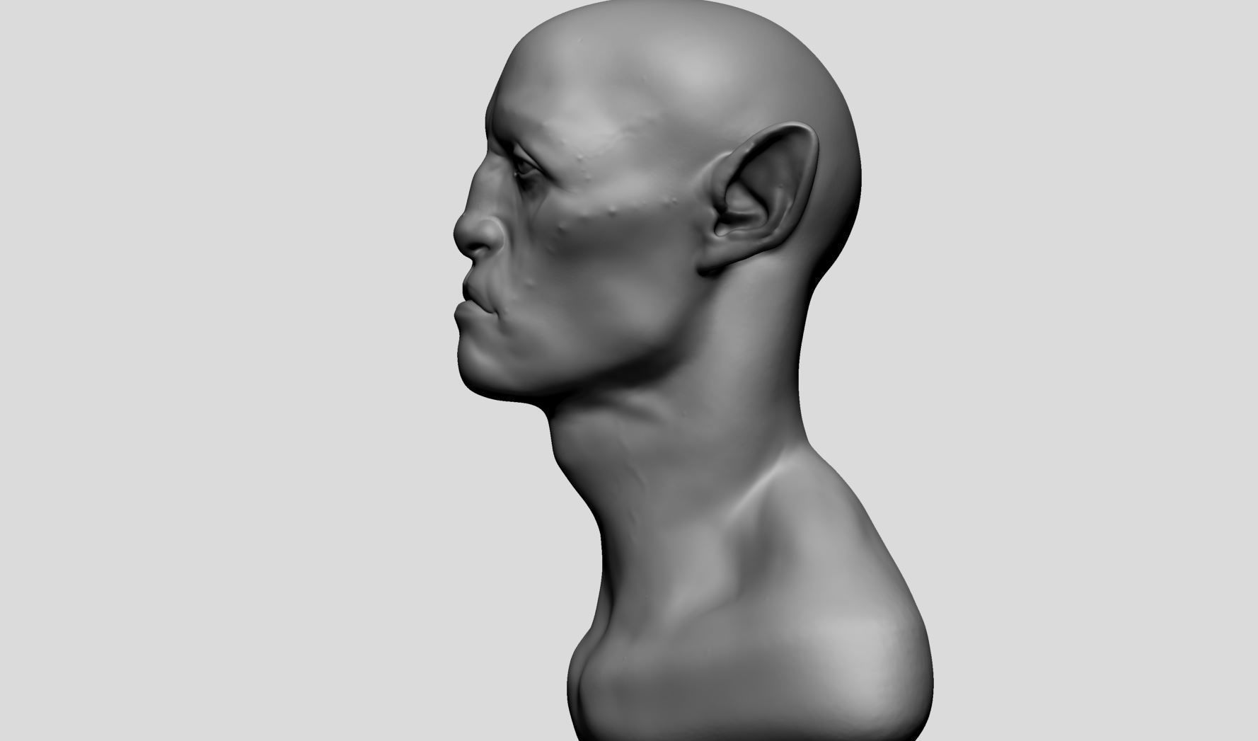 Creature Head v23 3D model_6