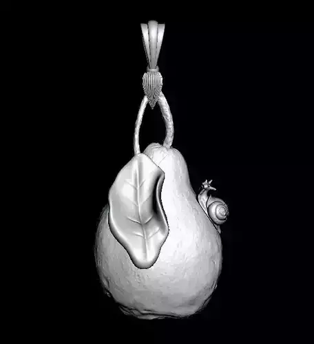 Pendant Snail on a pear 3D print model