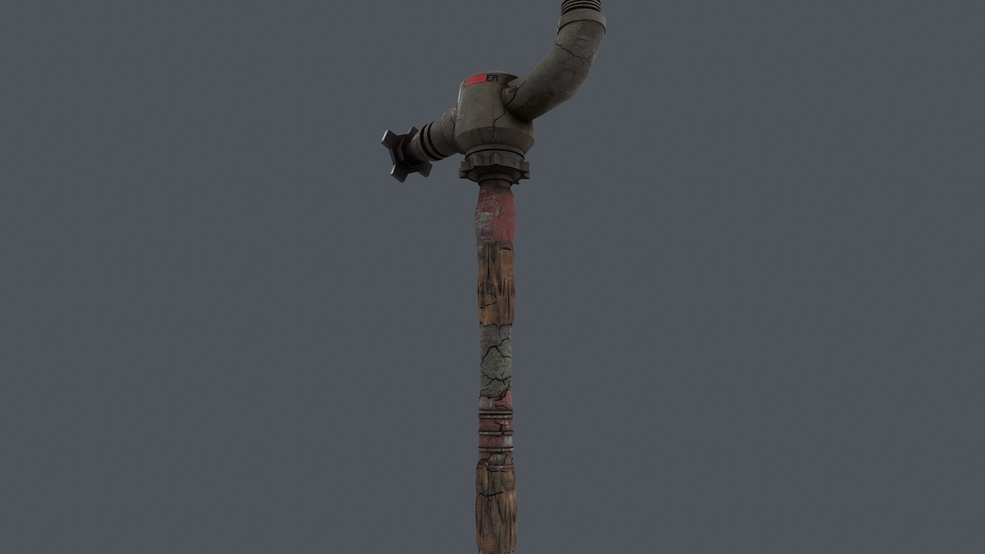 Zombie Crusher Weapon Low-poly 3D model_7