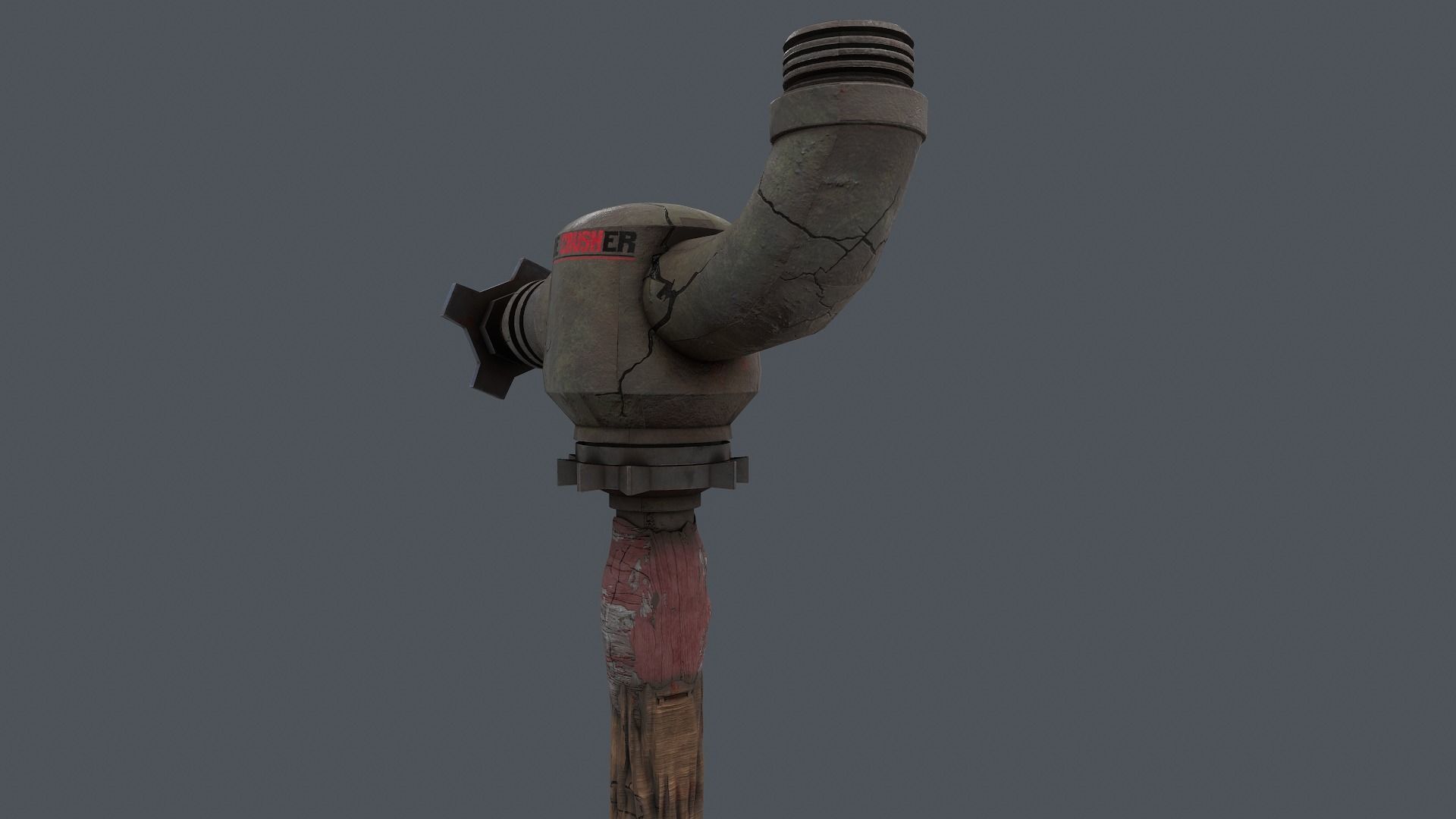 Zombie Crusher Weapon Low-poly 3D model_9