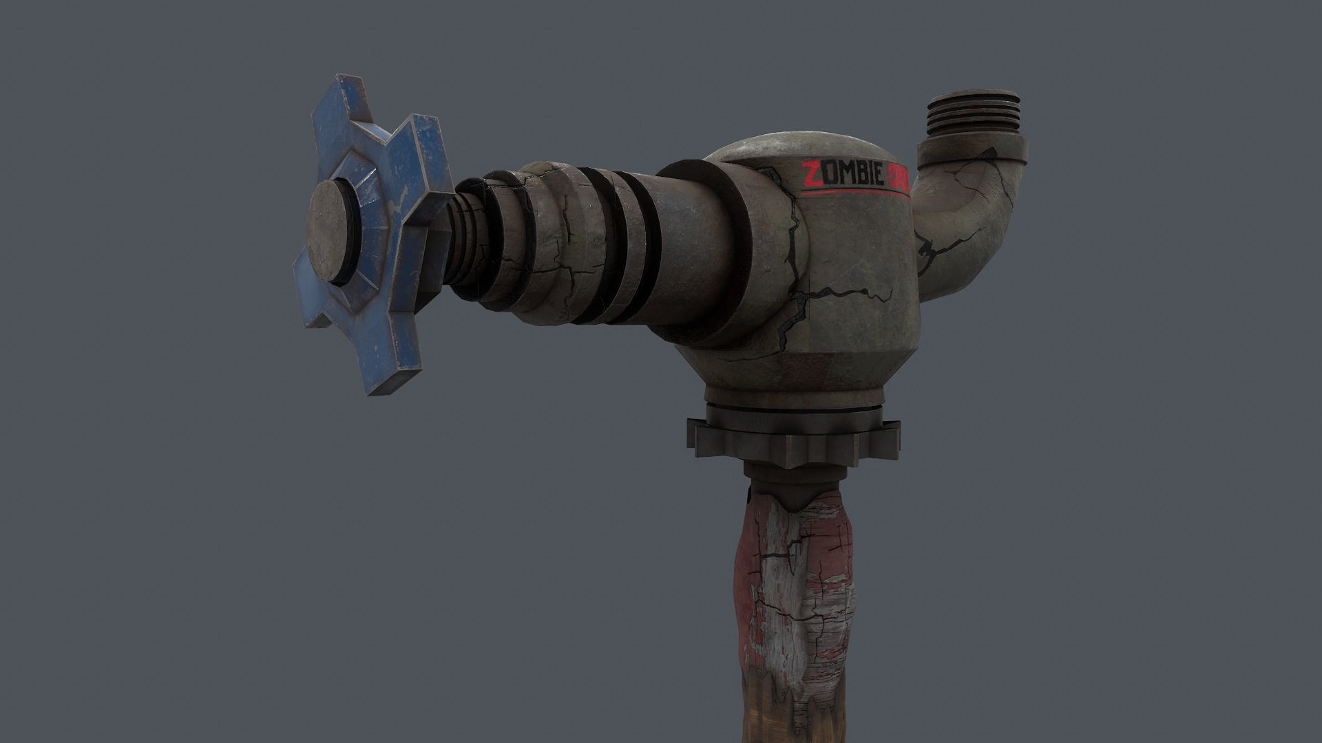 Zombie Crusher Weapon Low-poly 3D model_8
