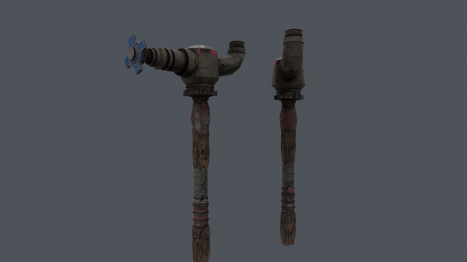 Zombie Crusher Weapon Low-poly 3D model_11