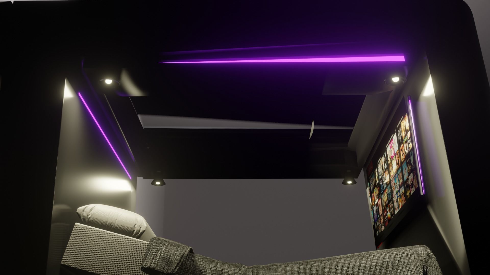 Futuristic Bed 3D model_3