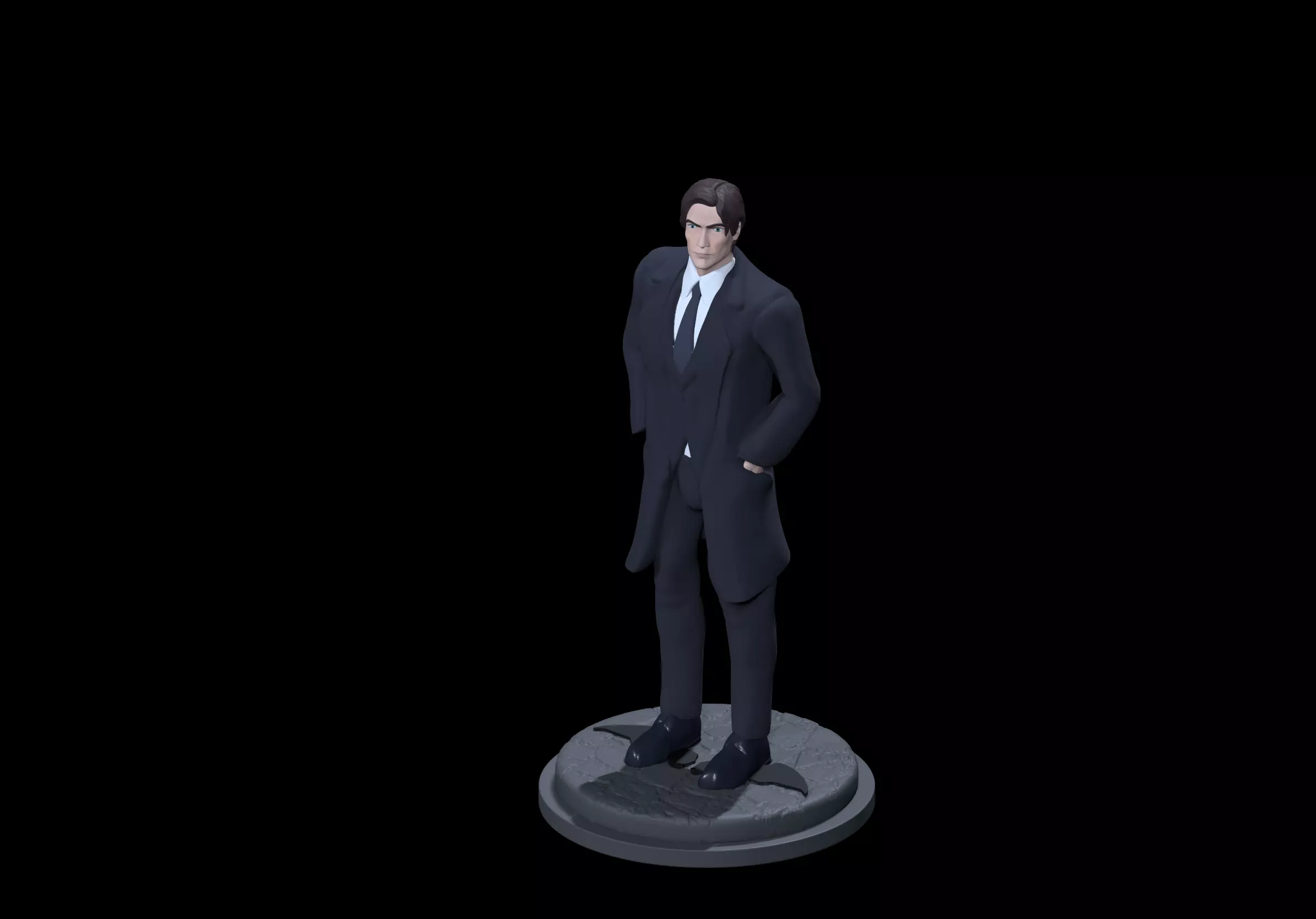 BRUCE WAYNE THE BATMAN STATUE ROBERT PATTINSON BATMAN FAN ART 3D print model