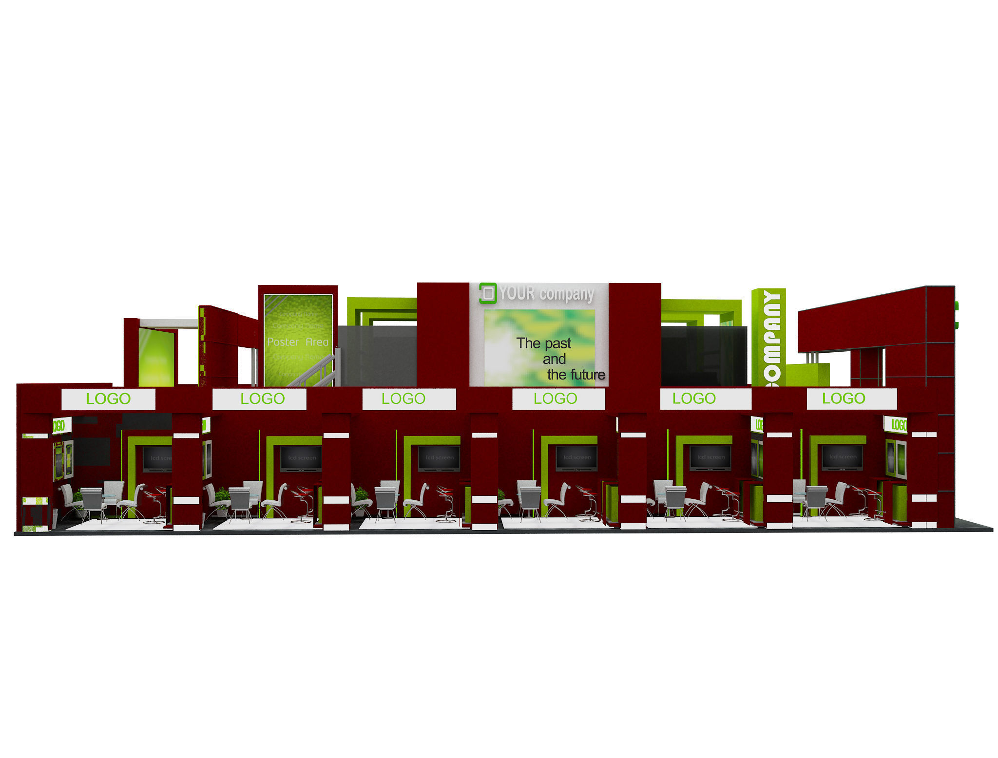 Booth Exhibition Stand a583B 3D model_24