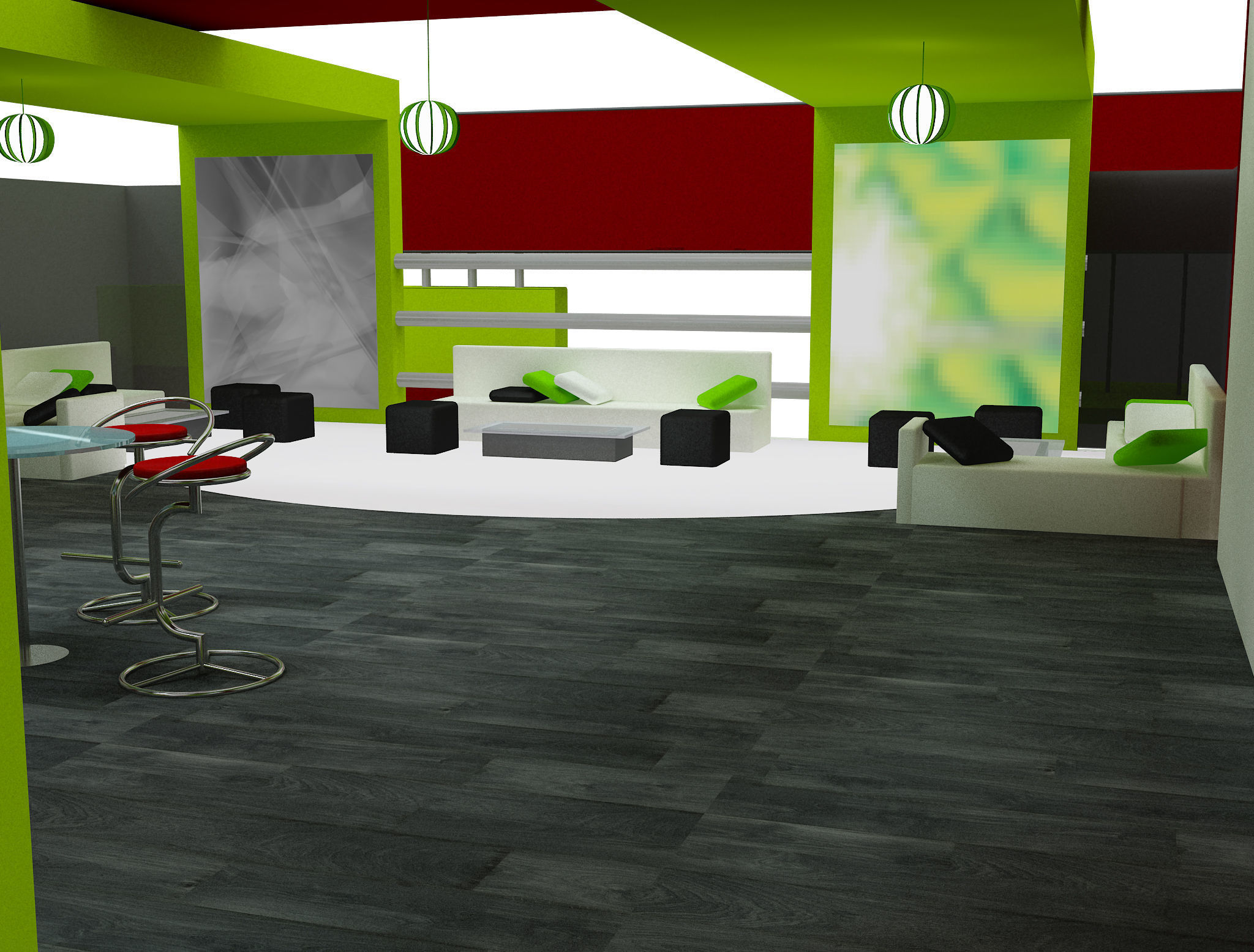 Booth Exhibition Stand a583B 3D model_8