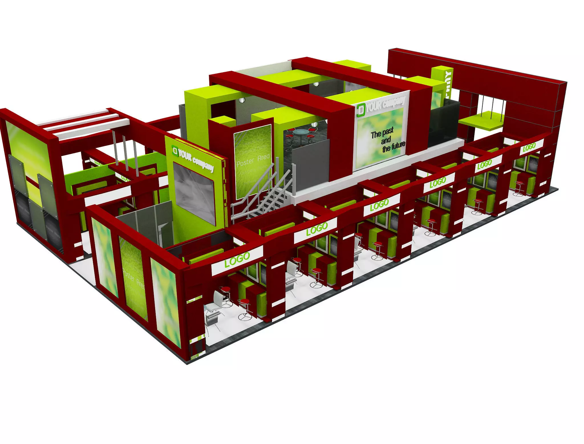 Booth Exhibition Stand a583B 3D model_0