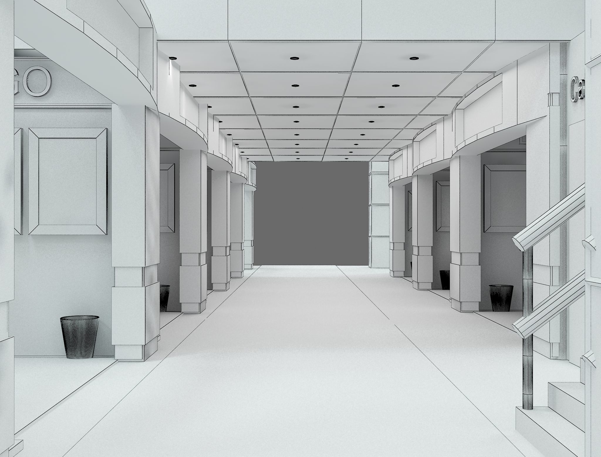 Booth Exhibition Stand a583B 3D model_11