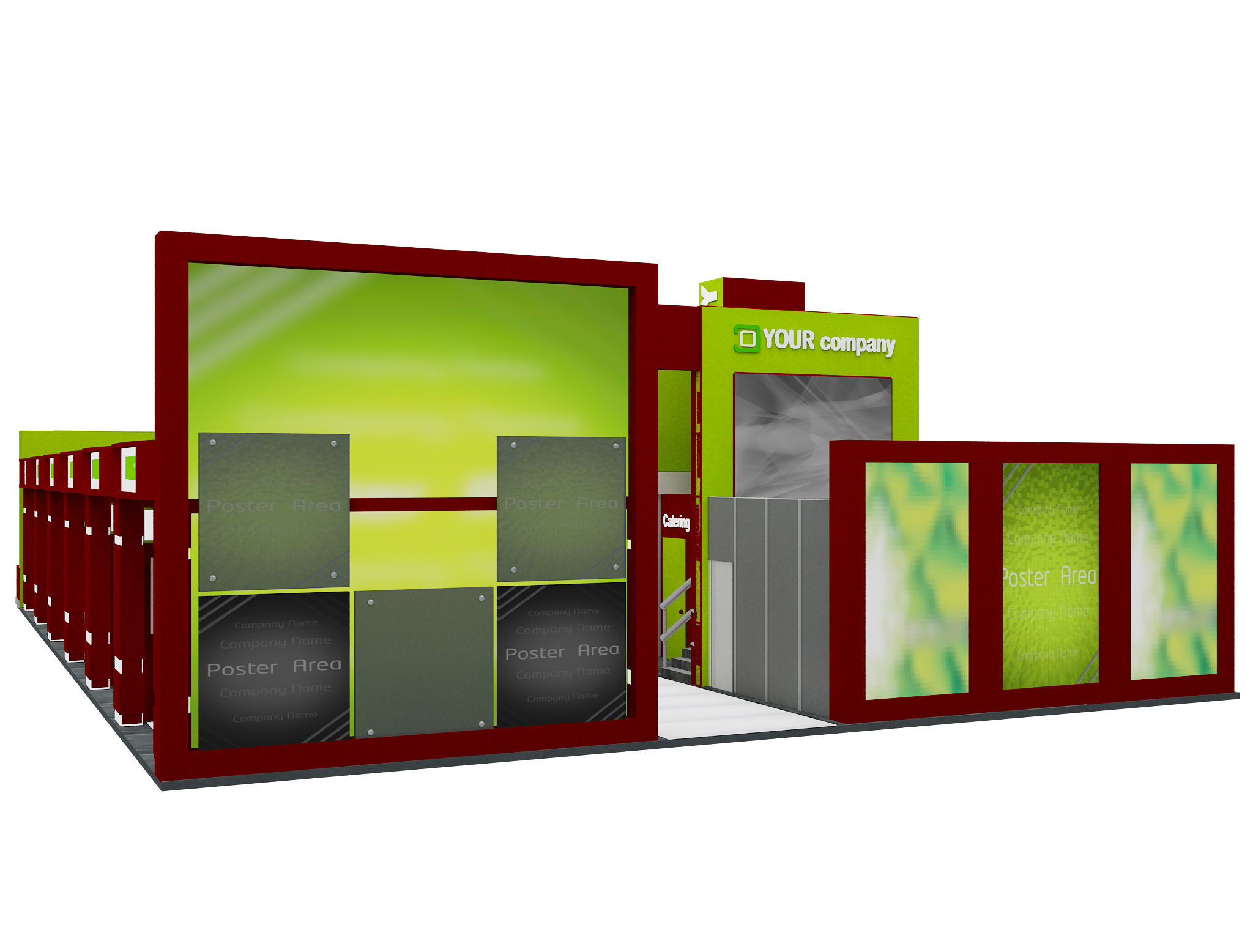 Booth Exhibition Stand a583B 3D model_20