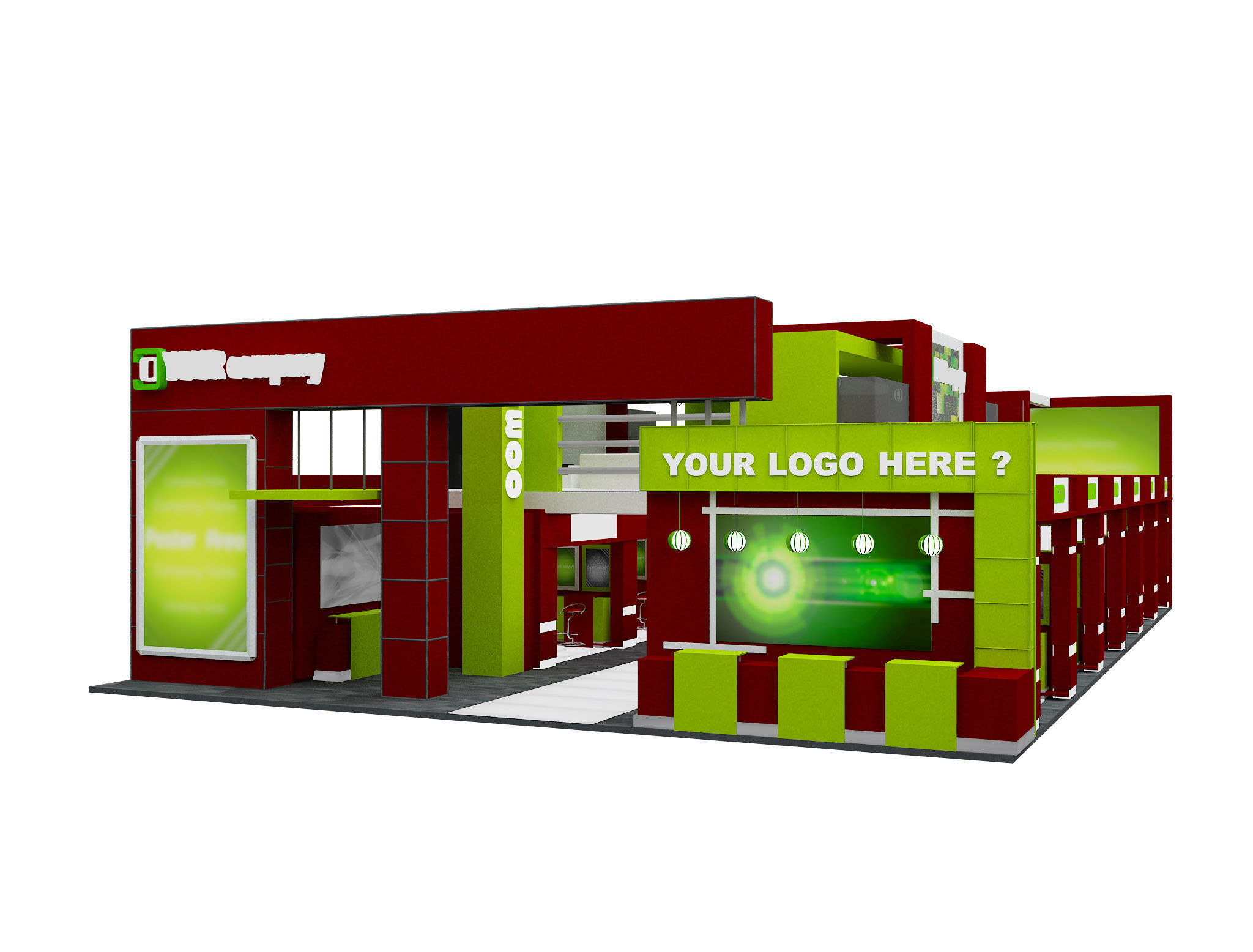 Booth Exhibition Stand a583B 3D model_18