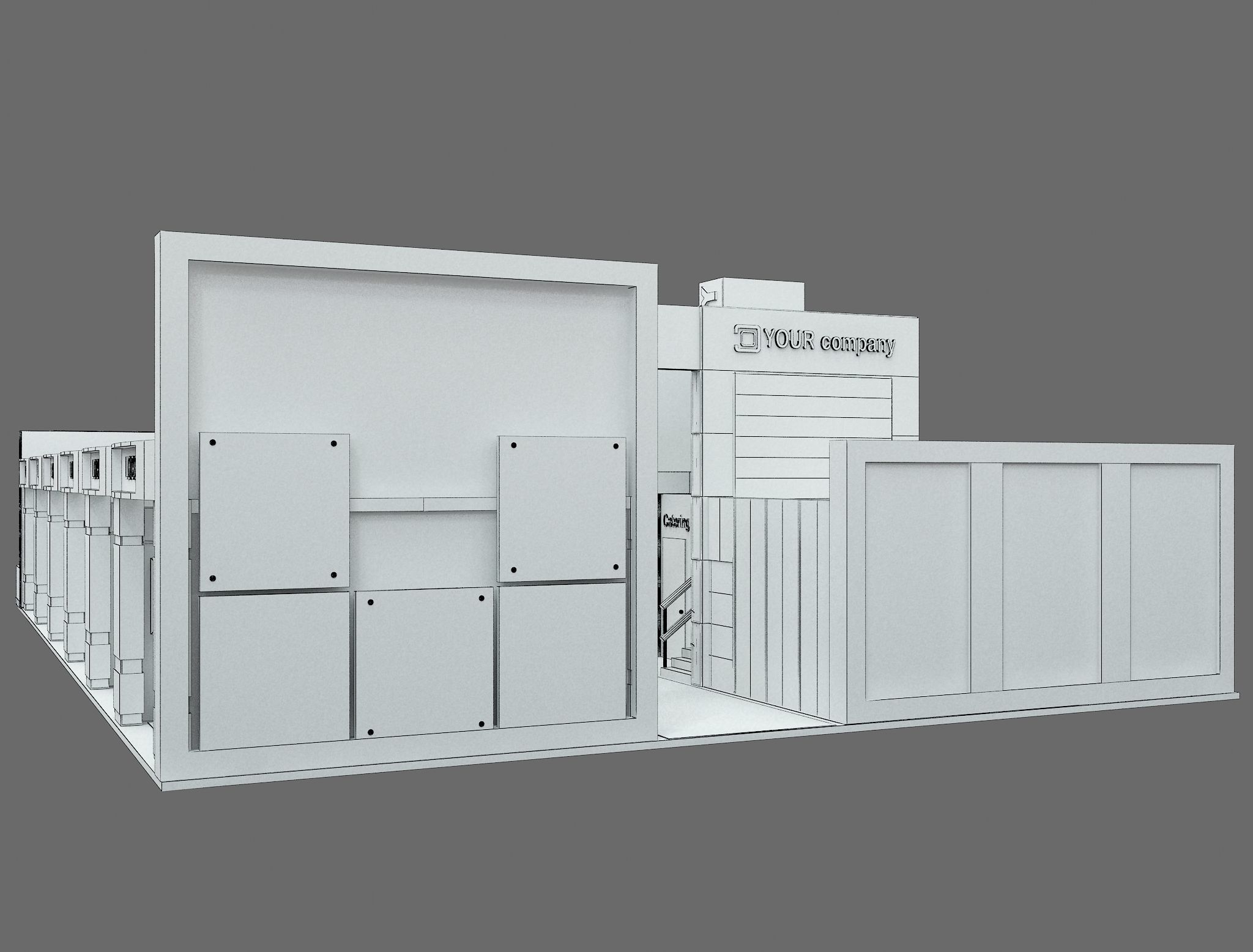 Booth Exhibition Stand a583B 3D model_21