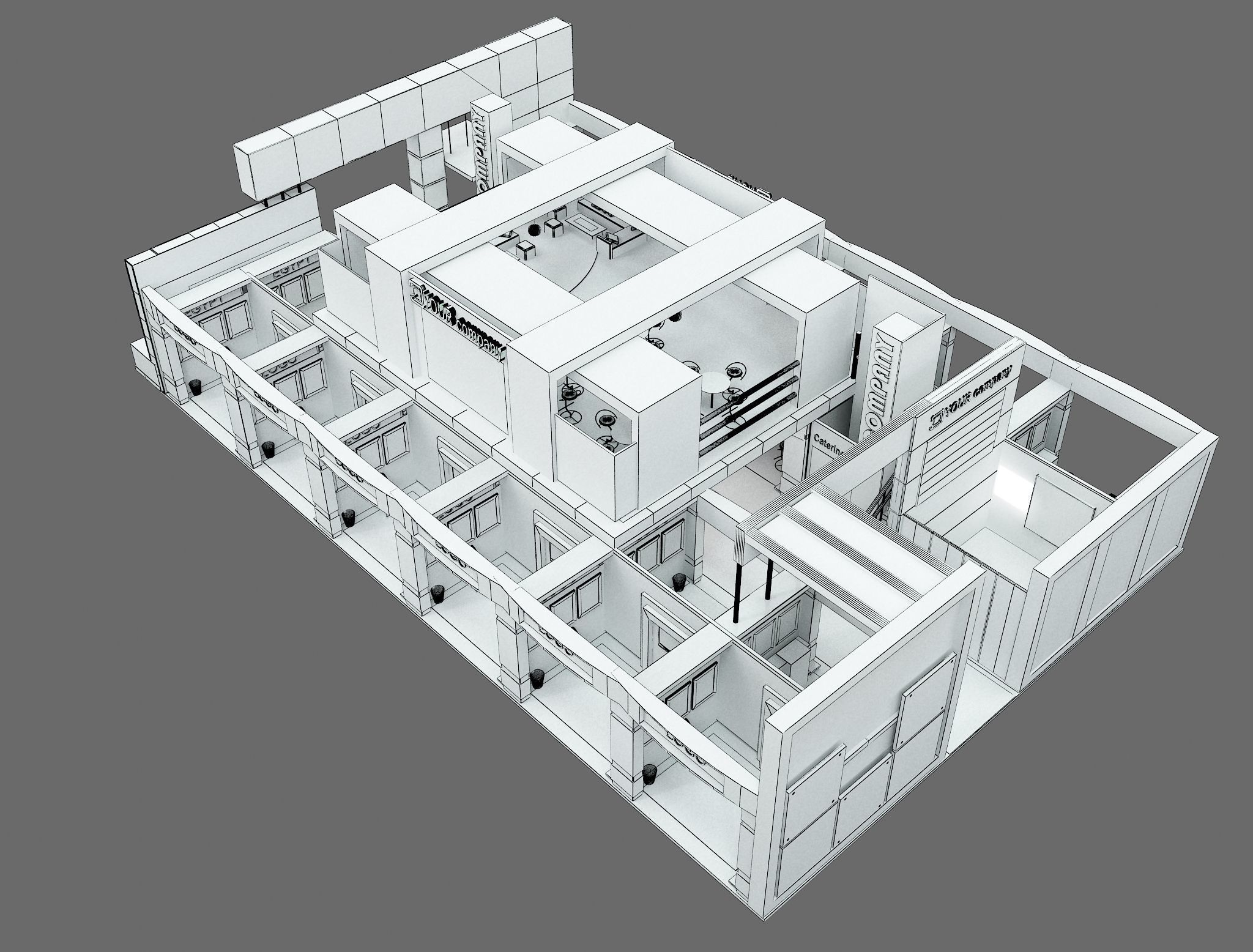 Booth Exhibition Stand a583B 3D model_31