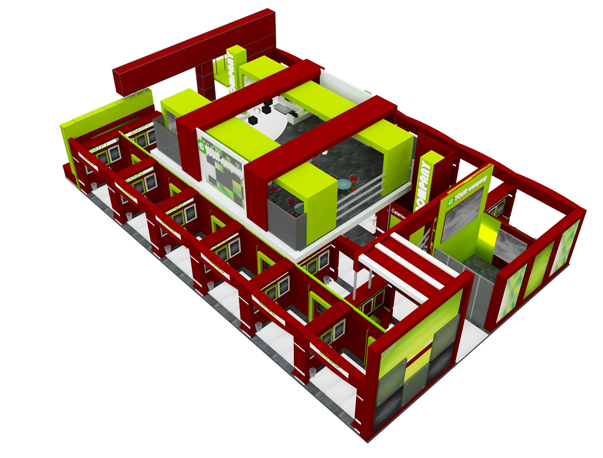 Booth Exhibition Stand a583B 3D model_30