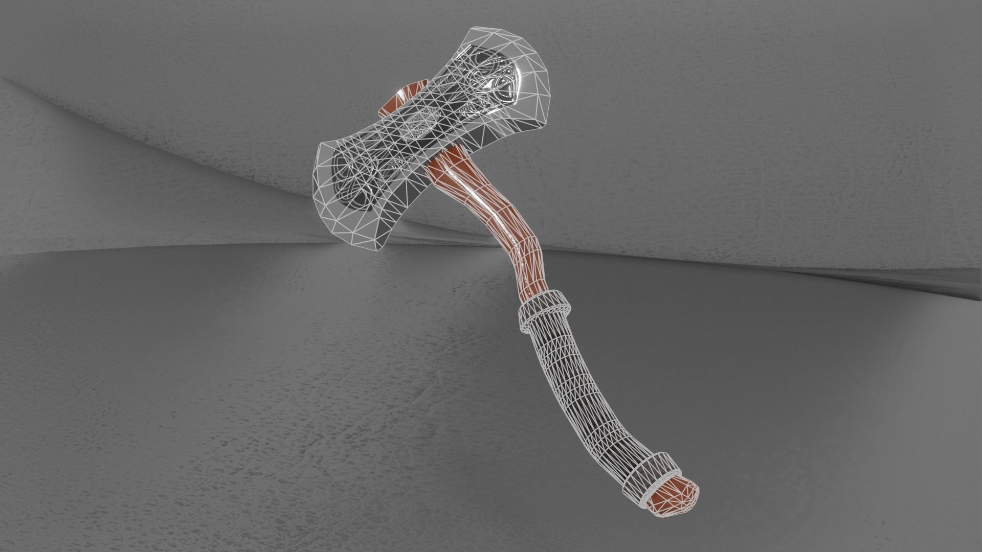 3D model Viking Battle-Axe Low-poly 3D model_17