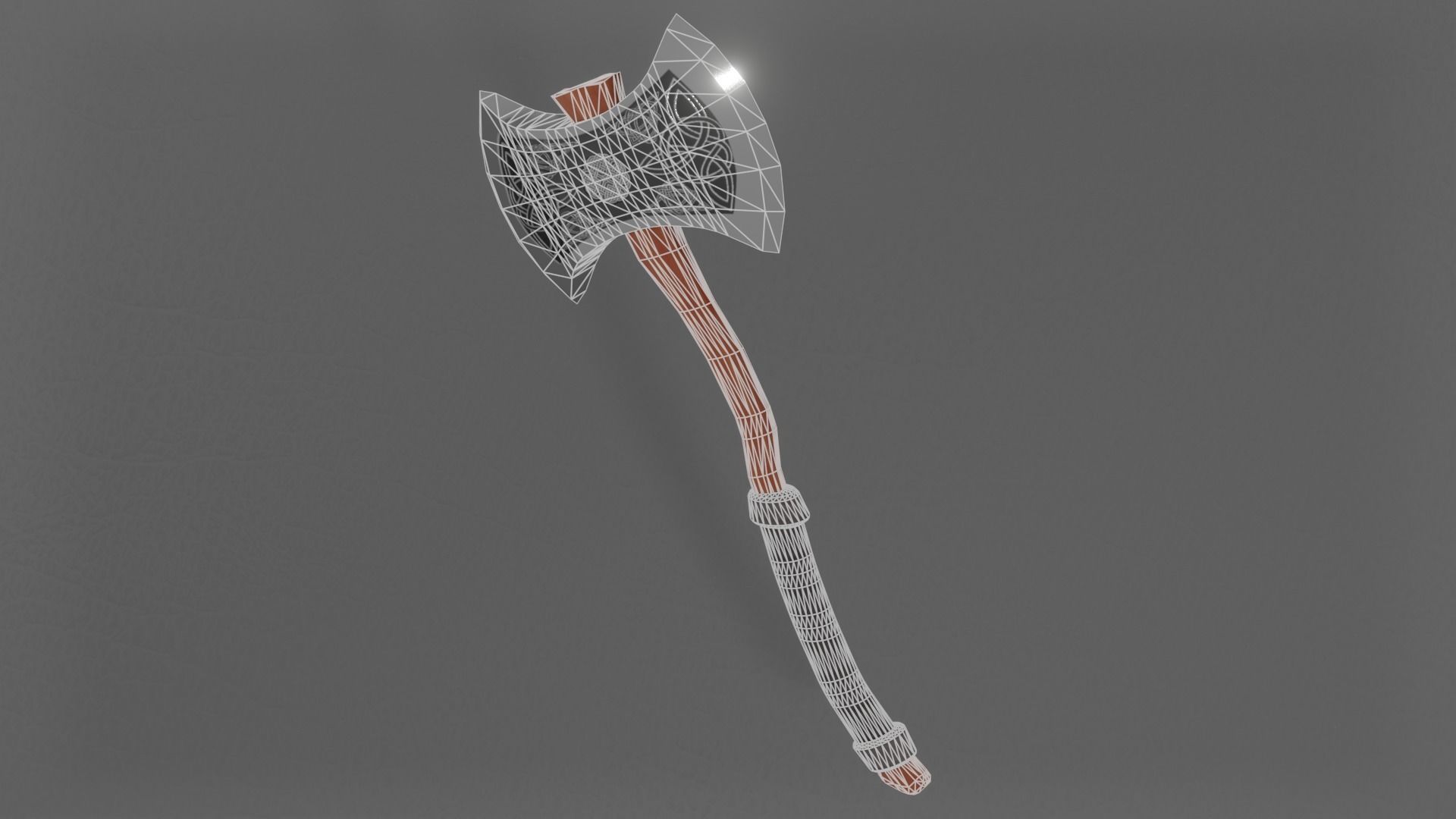 3D model Viking Battle-Axe Low-poly 3D model_19