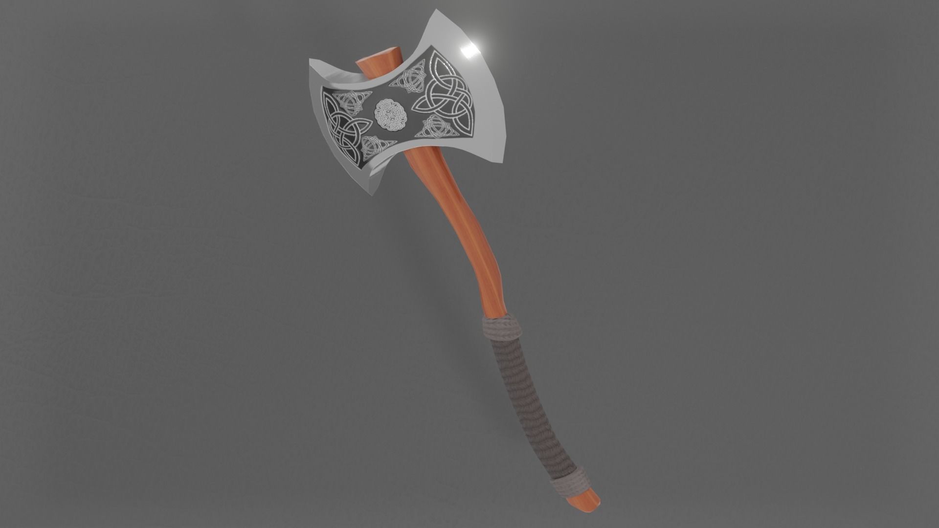 3D model Viking Battle-Axe Low-poly 3D model_9