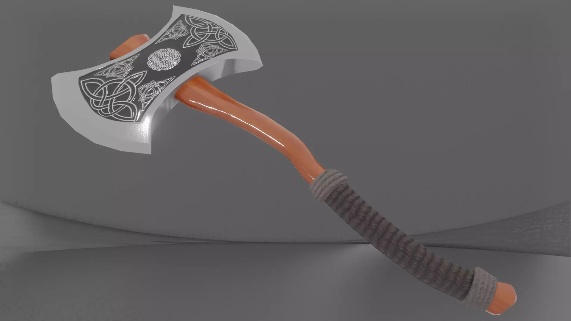 3D model Viking Battle-Axe Low-poly 3D model_0