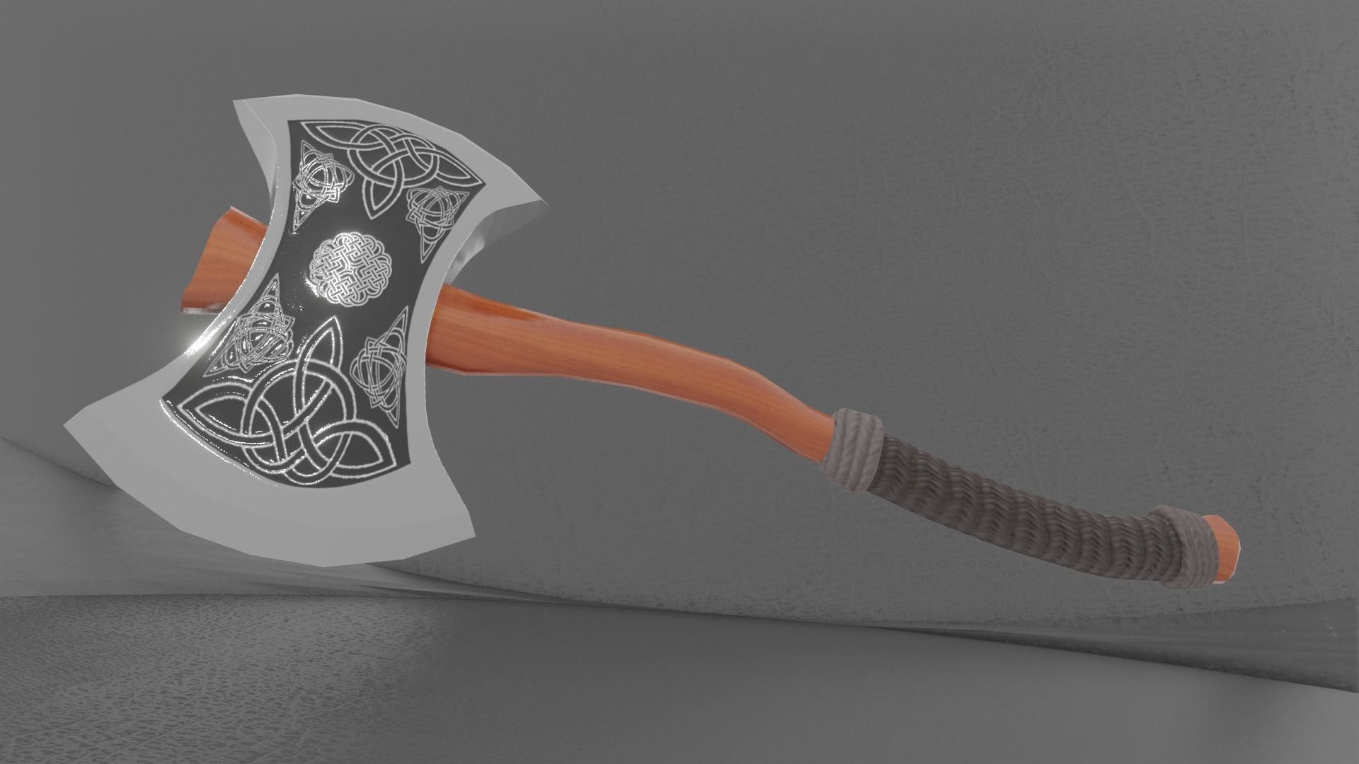 3D model Viking Battle-Axe Low-poly 3D model_8