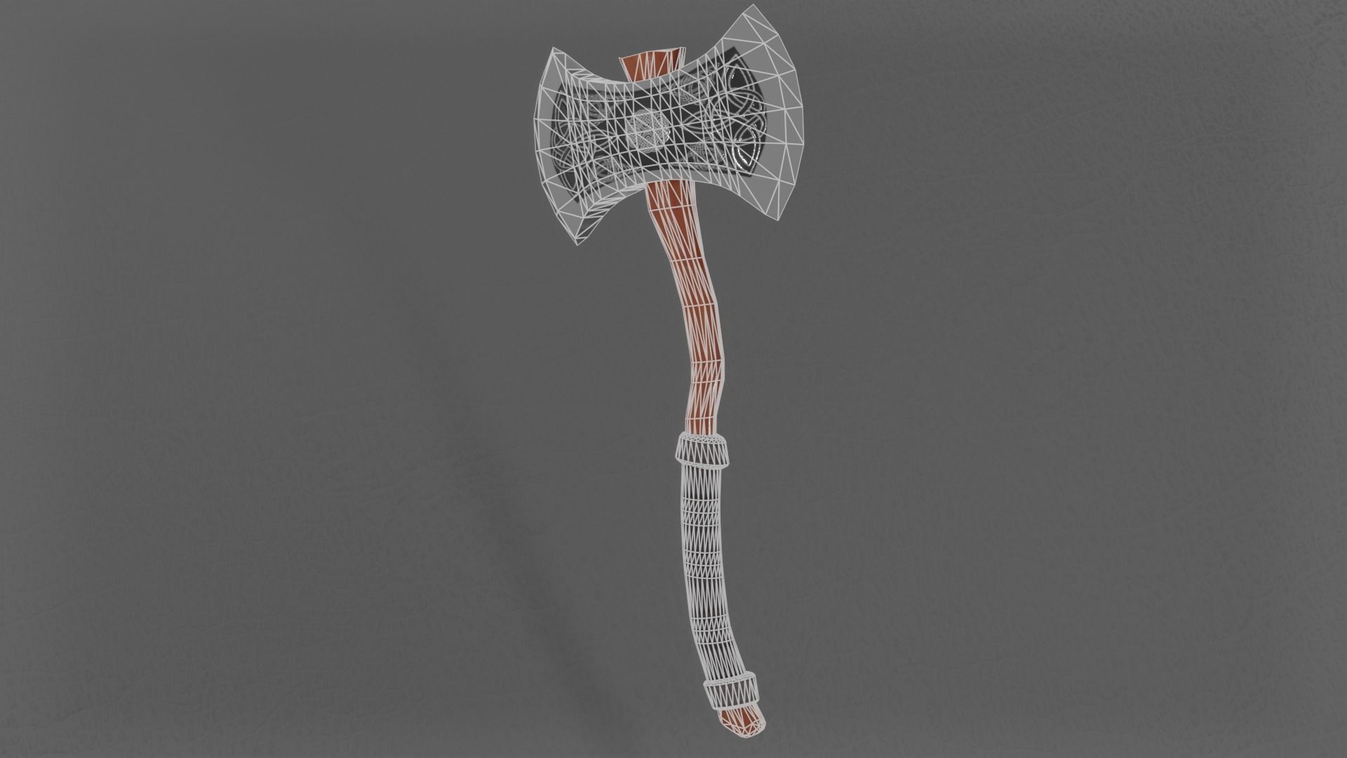 3D model Viking Battle-Axe Low-poly 3D model_12