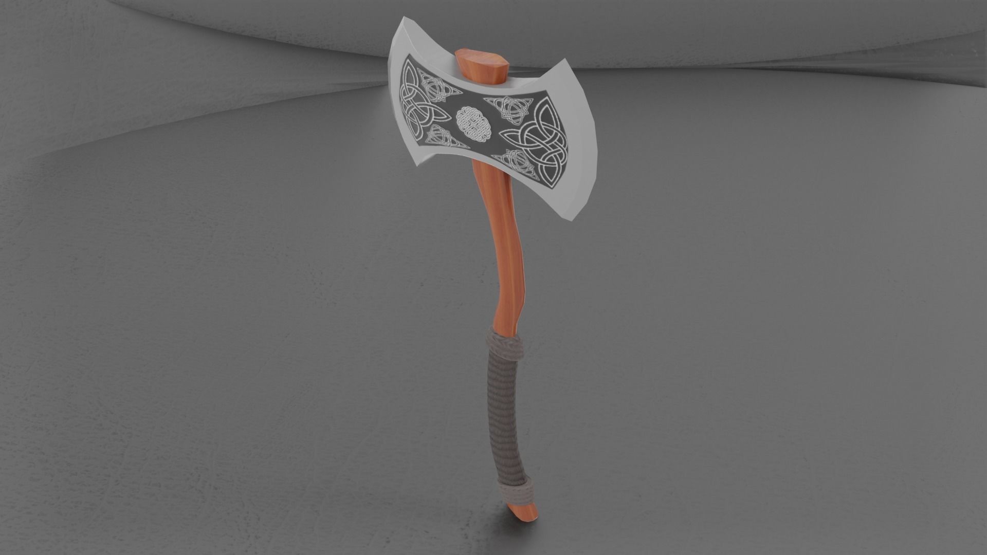 3D model Viking Battle-Axe Low-poly 3D model_3