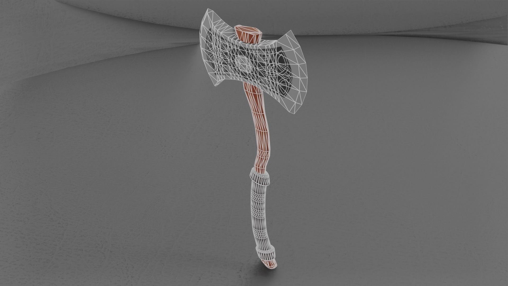 3D model Viking Battle-Axe Low-poly 3D model_14