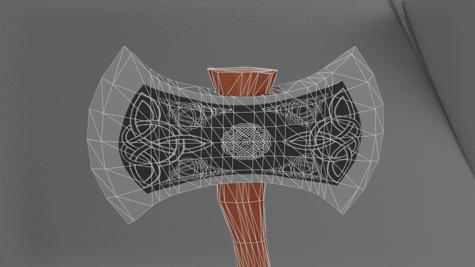 3D model Viking Battle-Axe Low-poly 3D model_16