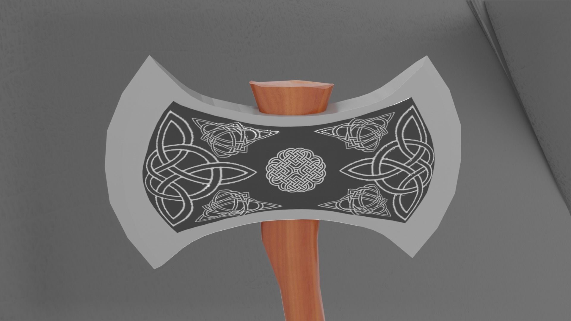 3D model Viking Battle-Axe Low-poly 3D model_6