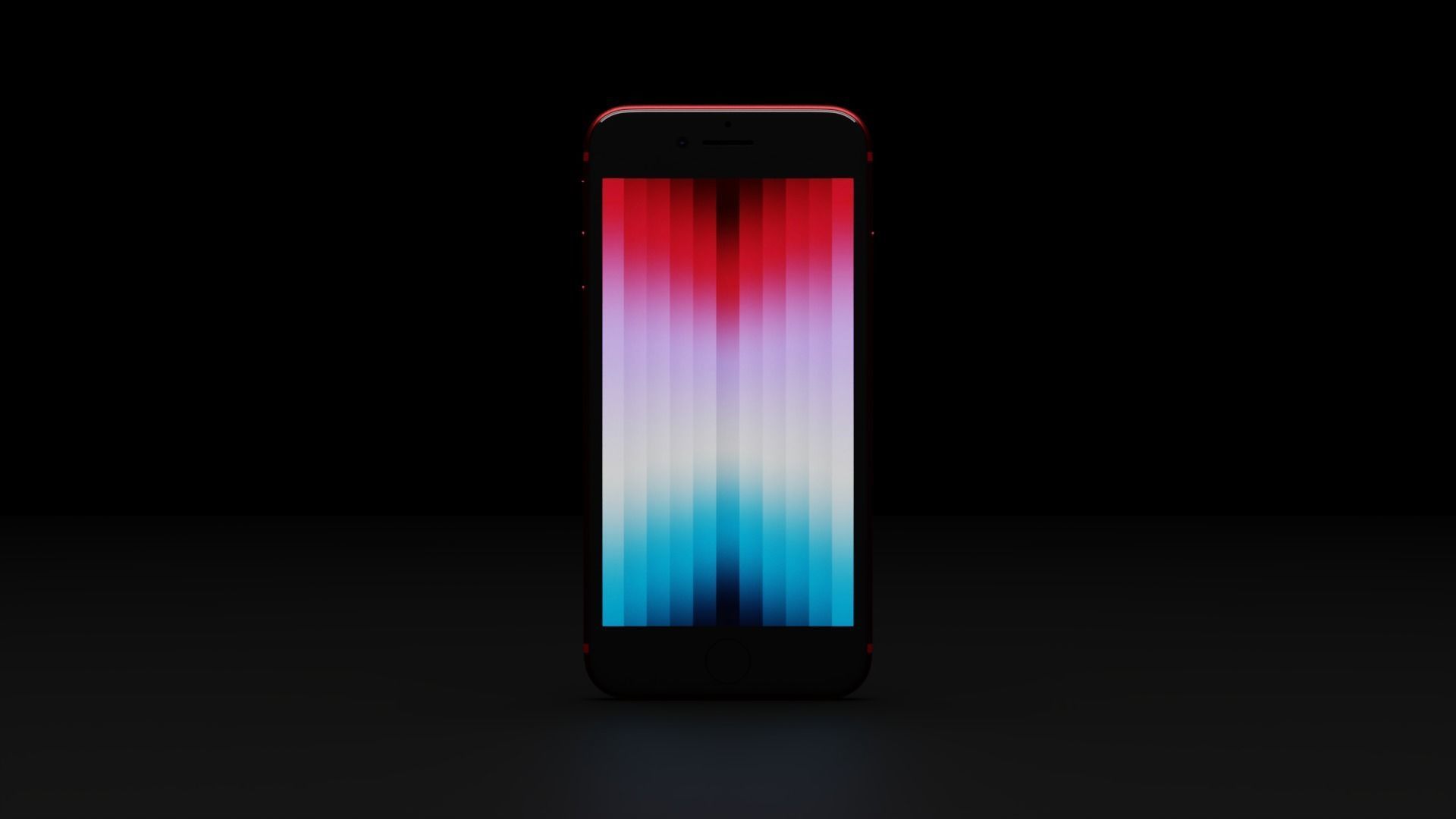 Apple iPhone SE 2022 in all Official Colors Low-poly 3D model_2