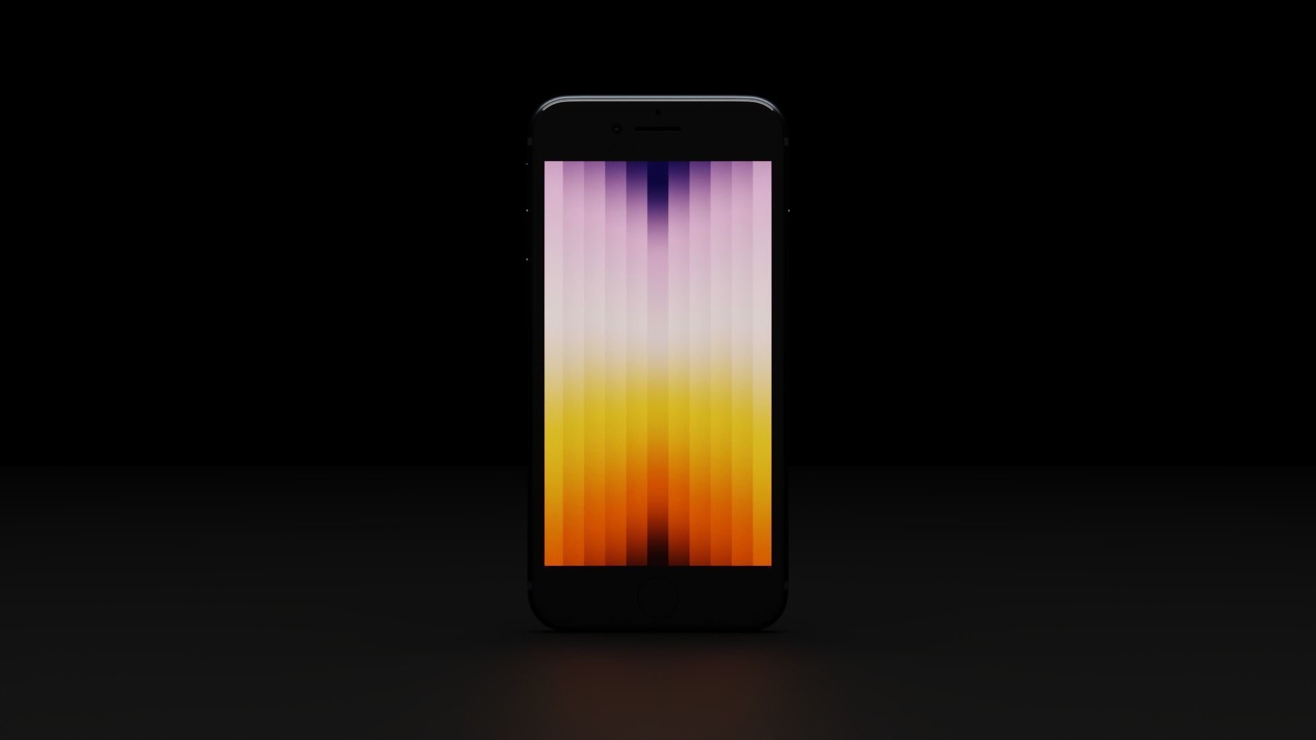 Apple iPhone SE 2022 in all Official Colors Low-poly 3D model_4