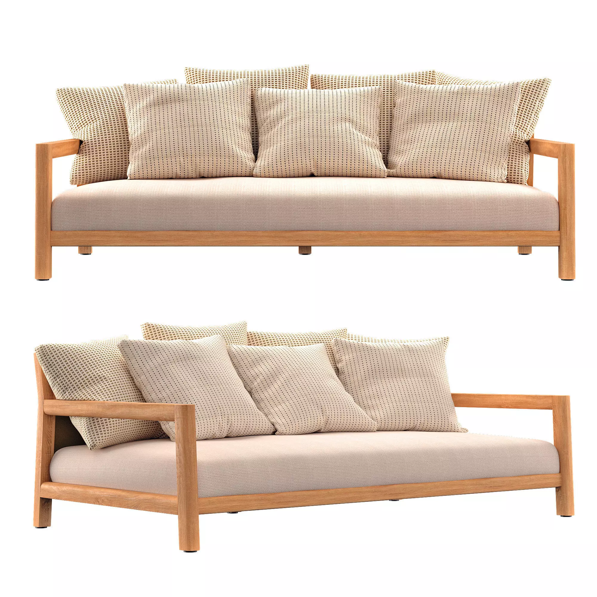 PABLO OUTDOOR Garden sofa By B and B Italia Outdoor 3D model_0