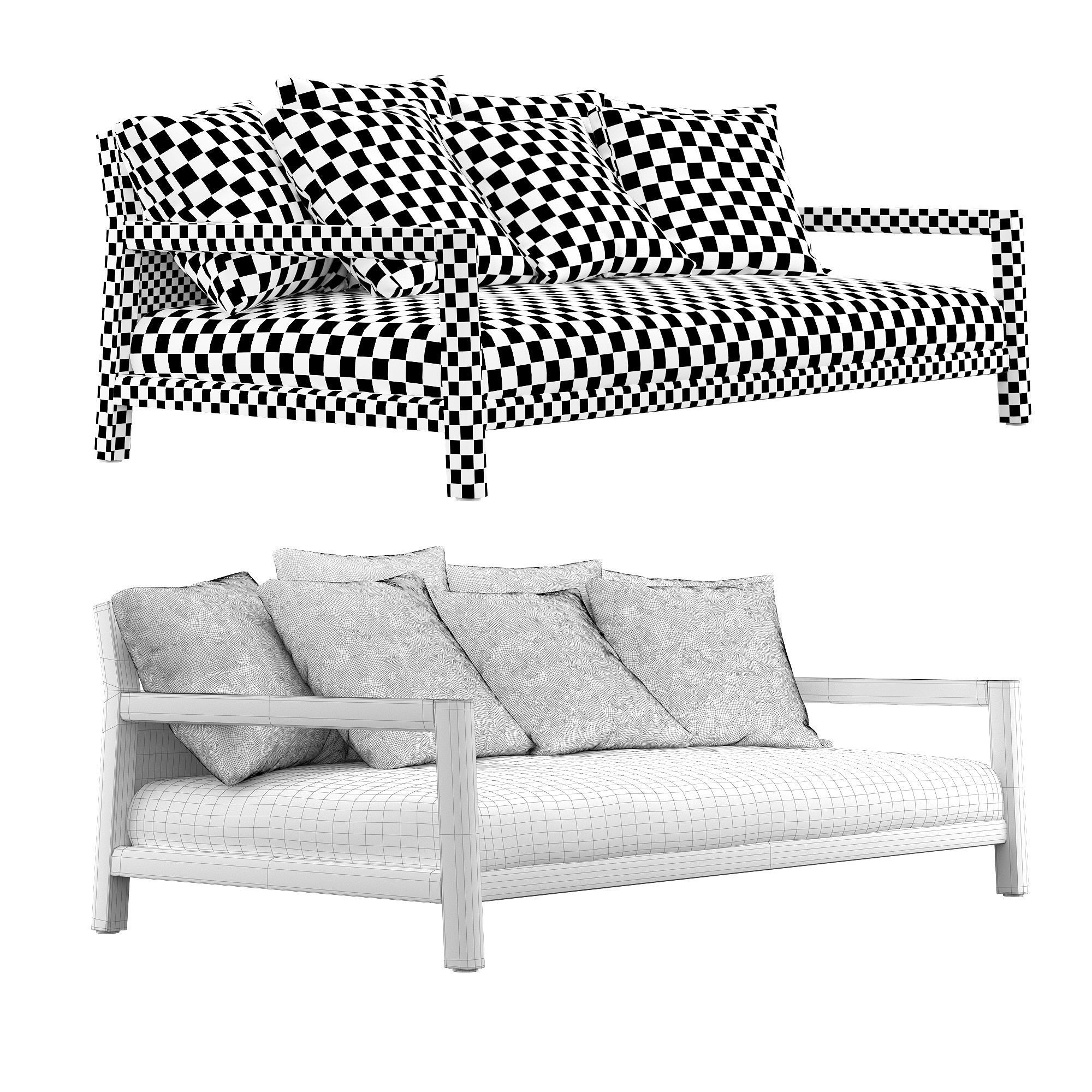 PABLO OUTDOOR Garden sofa By B and B Italia Outdoor 3D model_1