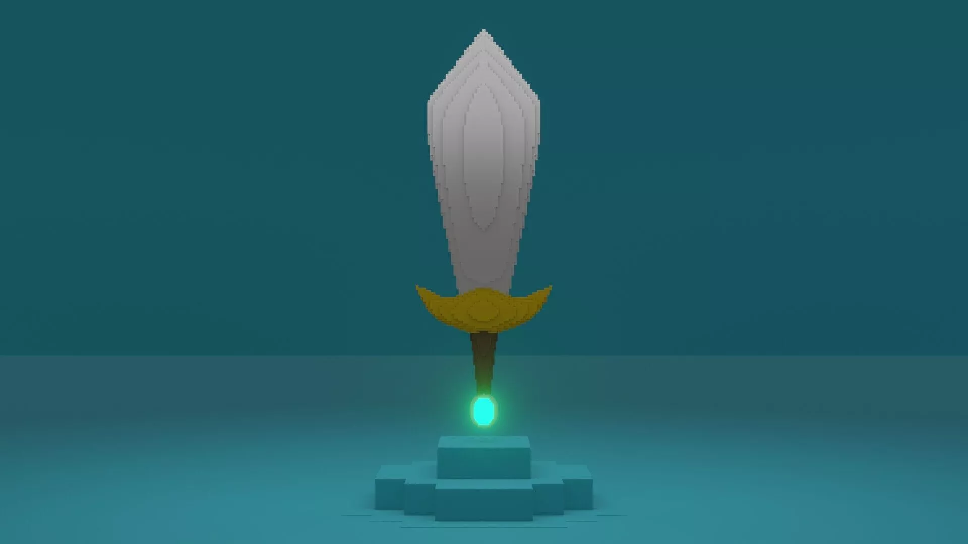 Sword Pixel Art3D Free low-poly 3D model