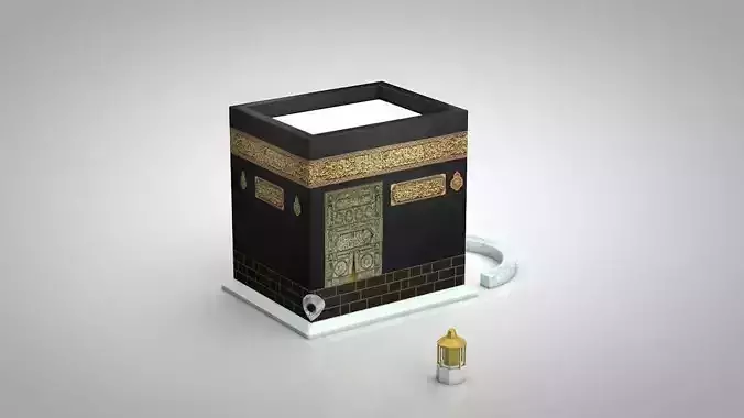 Muslims Kaaba Low-poly 3D model