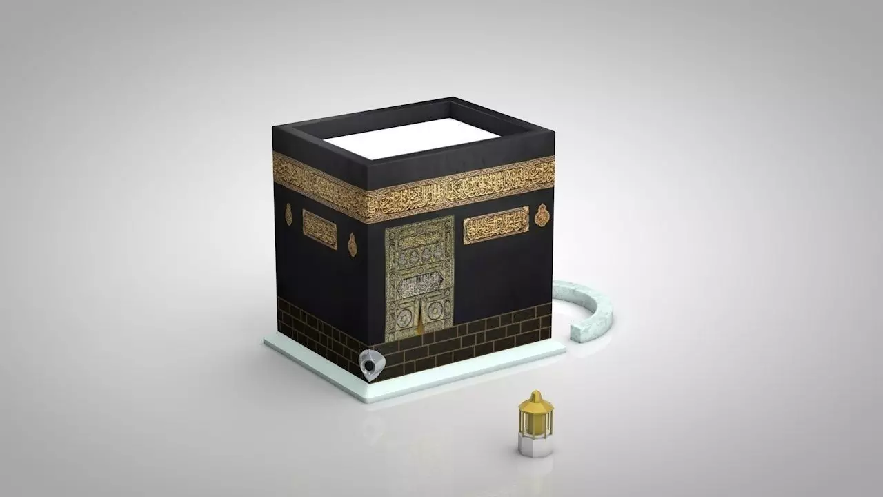 Muslims Kaaba Low-poly 3D model_0