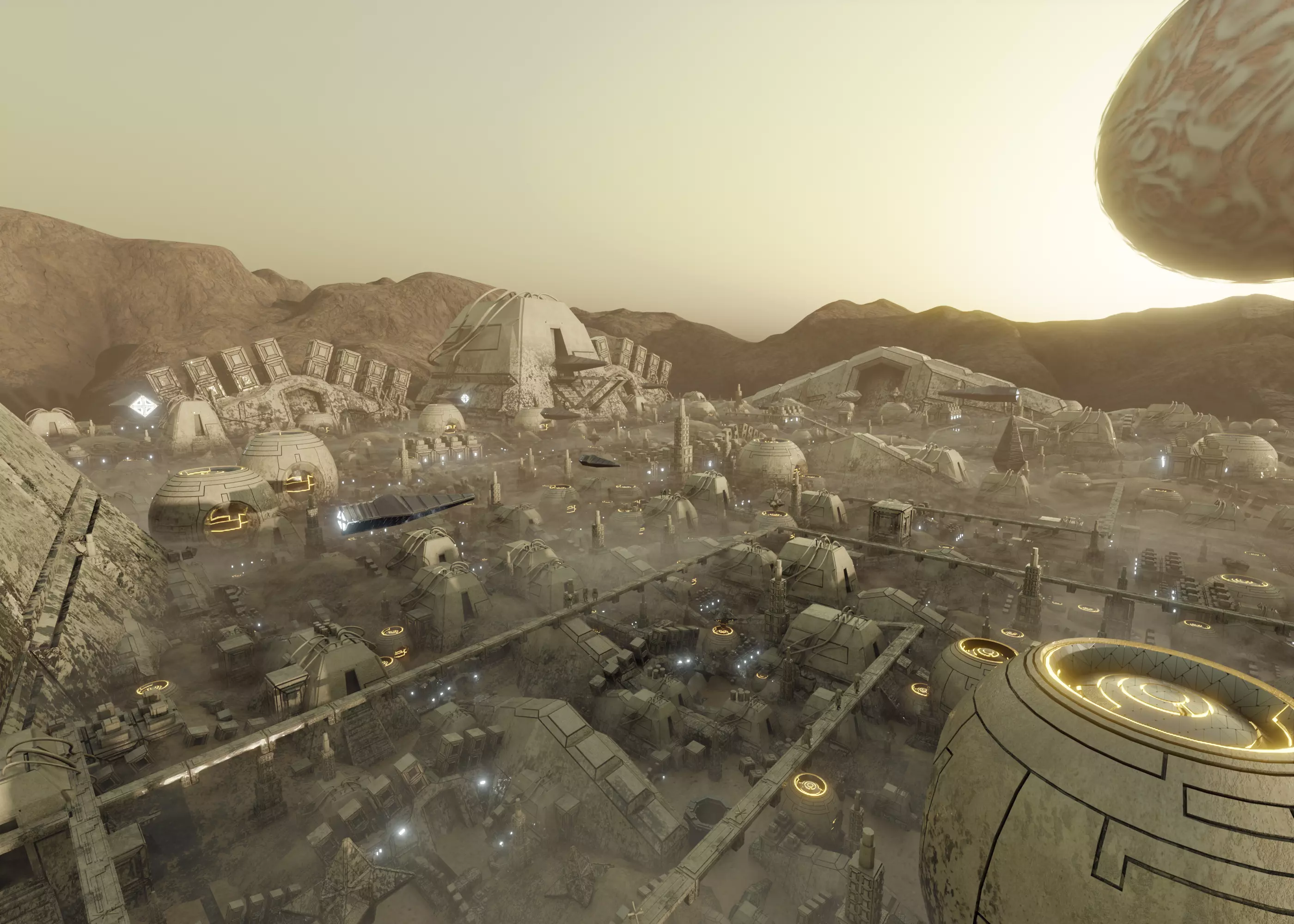 Sci-fi Dusty City 3D model
