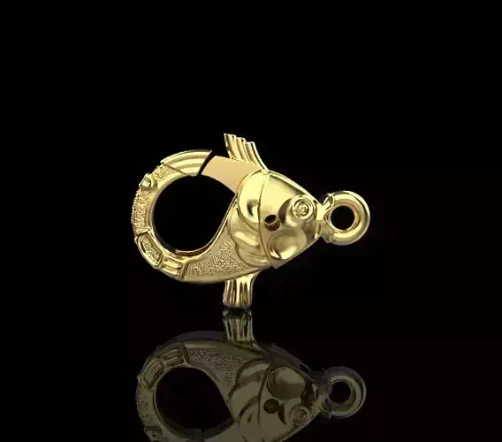 lock carabiner fish 3D print model