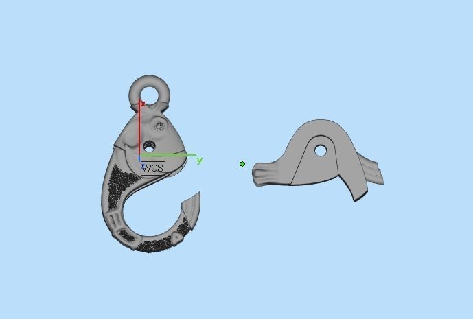 lock carabiner fish 3D print model_14