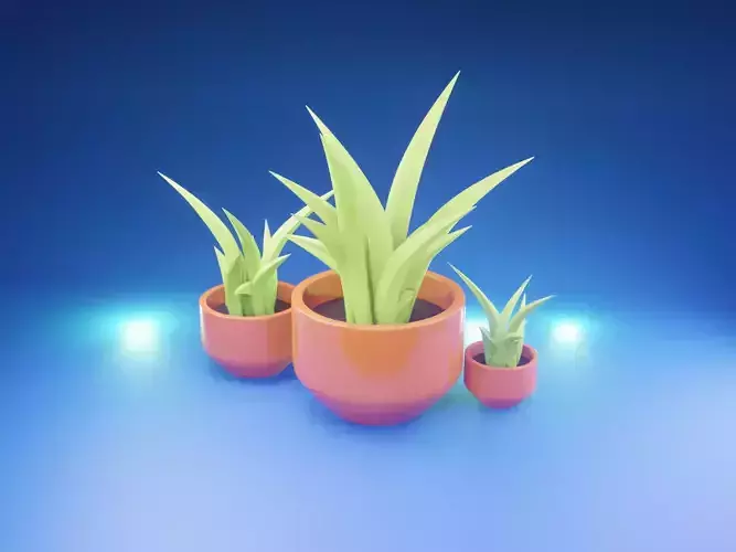 Plant three potted plants